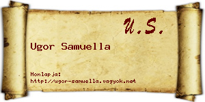 Ugor Samuella névjegykártya